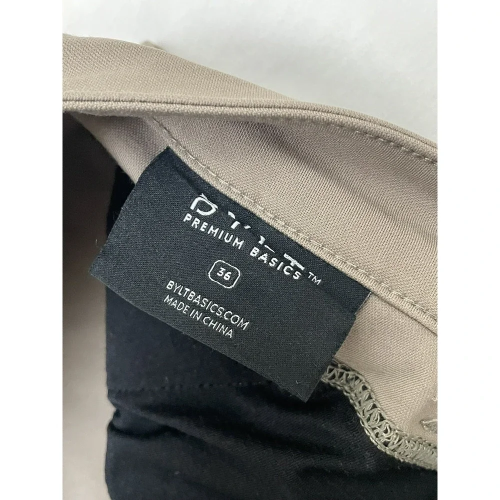 BYLT Everyday Pant 2.0  Size 36x30 Khaki Stretch Work Golf Wrinkle Free UPF 50+
